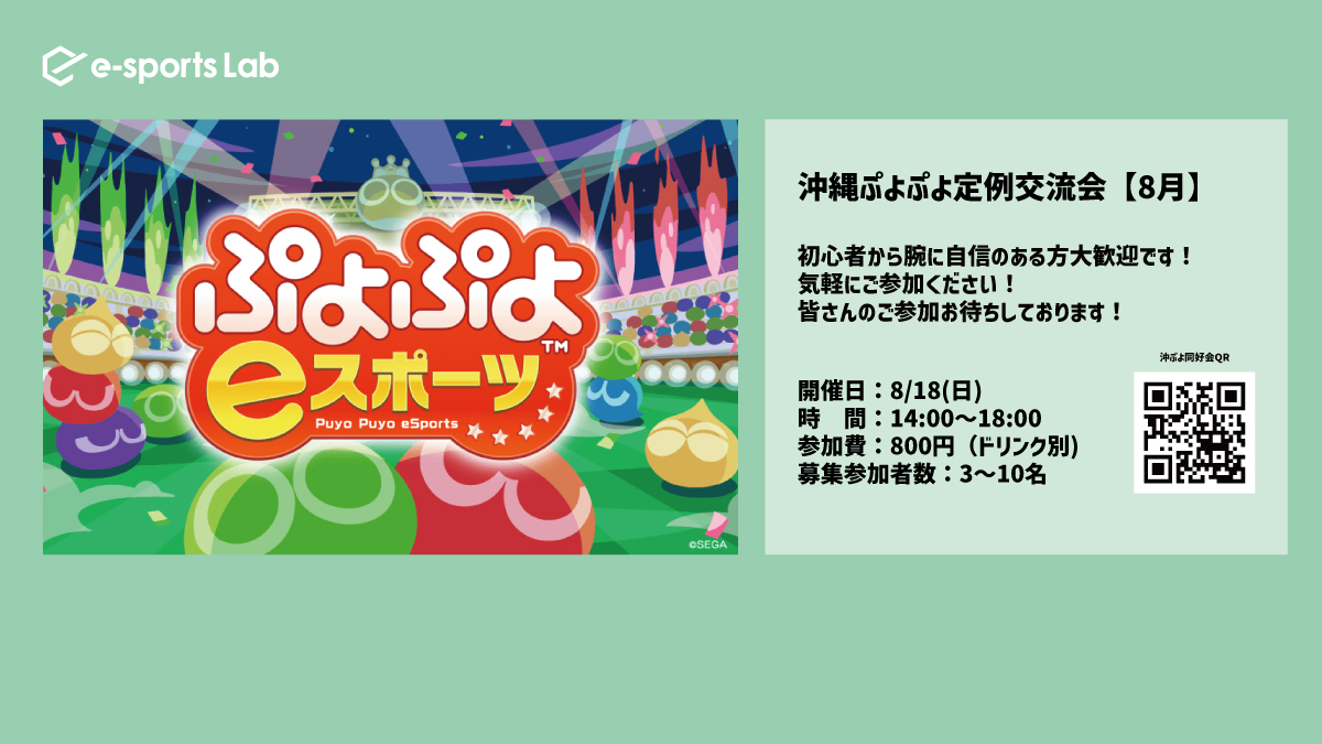 沖縄ぷよぷよ定例交流会（8月）